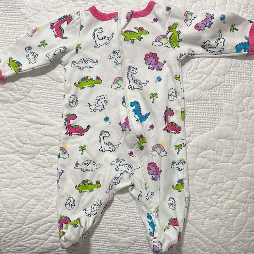 Colorful Dinosaur Print Kids One Piece